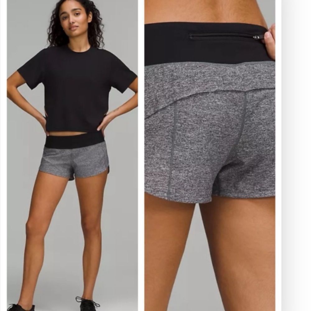 NWT LULULEMON Speed Up Low rise shorts 2.5" lined Sz 10 MBHL BLK